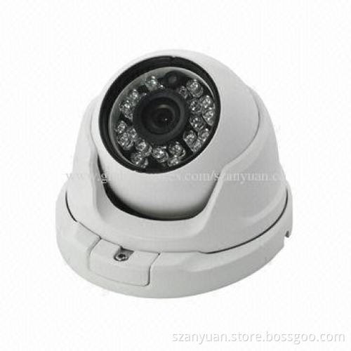 Vandal-proof IR CCTV Dome Camera with 1.3MP, 1000TVL, 720P and 20m IR range